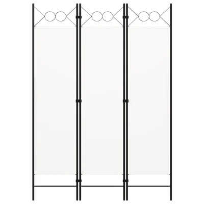 Paravan - Sobne pregrade 3-delni bel 120x180 cm