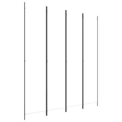 Paravan - Sobne pregrade 4-delni 200x220 cm črno blago