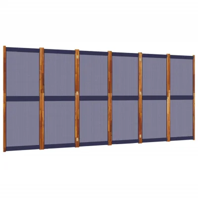 Paravan - Sobne pregrade 6-delni temno moder 420x180 cm