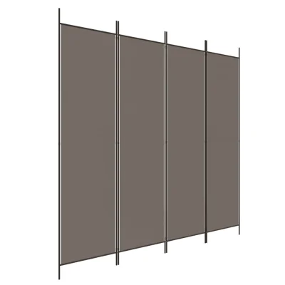 Paravan - Sobne pregrade 4-delni antracitna 200x220 cm blago