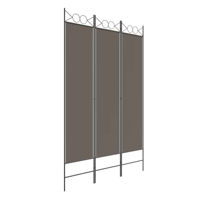 Paravan - Sobne pregrade 3-delni antracit 120x200 cm blago