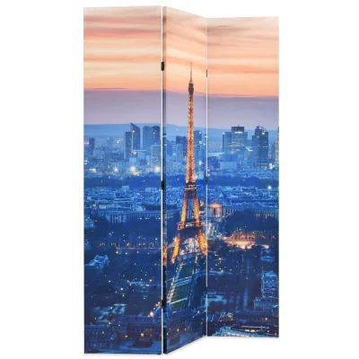 Zložljiv Paravan - Sobne pregrade 120x170 cm Pariz ponoči