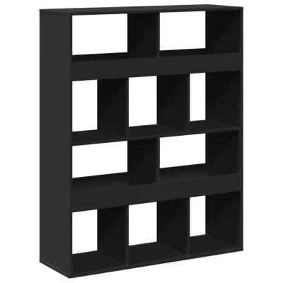 Paravan - Pregrada - Sobne pregrade za prostor črna 100x33x125,5 cm inženirski les
