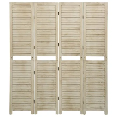 Paravan - Sobne pregrade 4-delni 140x165 cm trden les pavlovnije