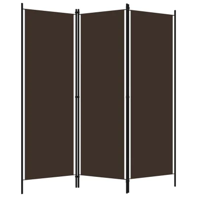 Paravan - Sobne pregrade 3-delni rjav 150x180 cm