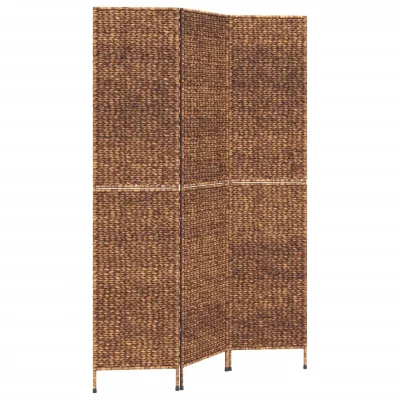 Paravan - Sobne pregrade s 3 paneli rjav 122x180 cm vodna hijacinta