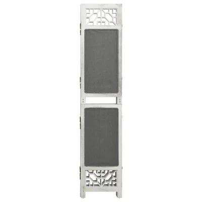 Paravan - Sobne pregrade 3-delni siv 105x165 cm blago