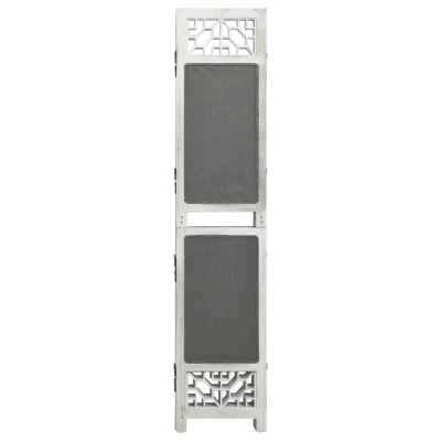 Paravan - Sobne pregrade 6-delni siv 210x165 cm blago