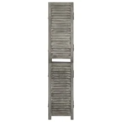 Paravan - Sobne pregrade 4-delni siv 143x166 cm trden les