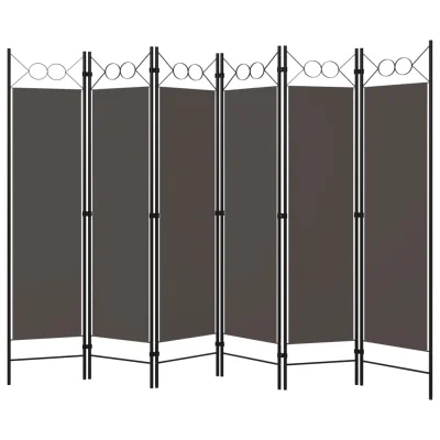 Paravan - Sobne pregrade 6-delni antraciten 240x180 cm