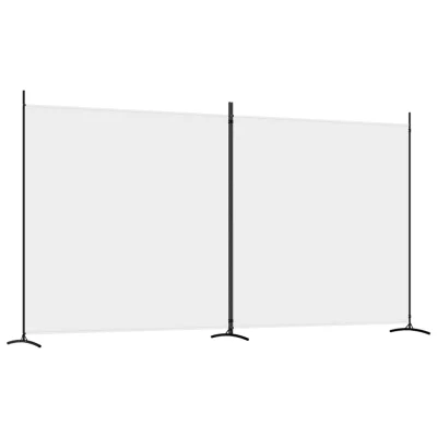 Paravan - Sobne pregrade 2-delni bel 348x180 cm blago