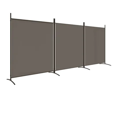 Paravan - Sobne pregrade 3-delni antracit 525x180 cm blago