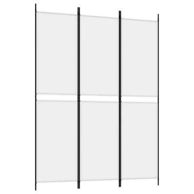 Paravan - Sobne pregrade 3-delni bel 150x200 cm blago