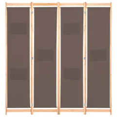Paravan - Sobne pregrade 4-delni 160x170x4 cm rjavo blago