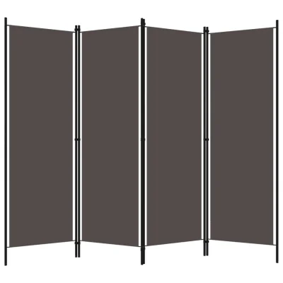 Paravan - Sobne pregrade 4-delni antraciten 200x180 cm