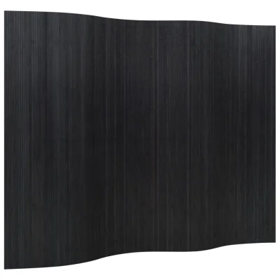 Paravan - Sobne pregrade črn 165x250 cm bambus