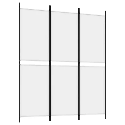 Paravan - Sobne pregrade 3-delni bel 150x180 cm blago