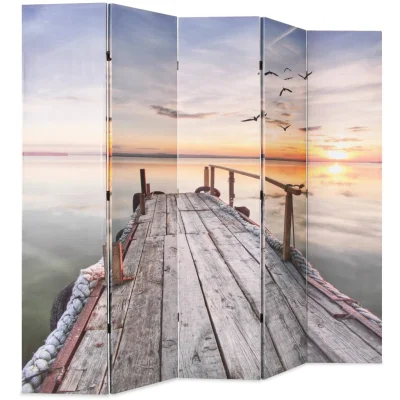 Zložljiv Paravan - Sobne pregrade 200x170 cm jezero