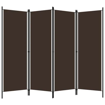 Paravan - Sobne pregrade 4-delni rjav 200x180 cm