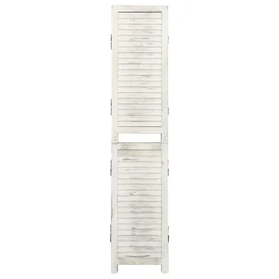 Paravan - Sobne pregrade 5-delni antično bel 178,5x166 cm trden les