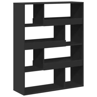 Paravan - Pregrada - Sobne pregrade za prostor črna 100x33x125,5 cm inženirski les