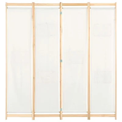 Paravan - Sobne pregrade 4-delni 160x170x4 cm blago kremne barve