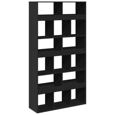 Paravan - Pregrada - Sobne pregrade za prostor črna 100x33x187,5 cm inženirski les