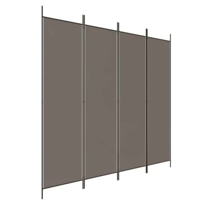 Paravan - Sobne pregrade 4-delni antracitna 200x200 cm blago