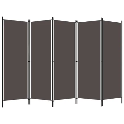 Paravan - Sobne pregrade 5-delni antraciten 250x180 cm