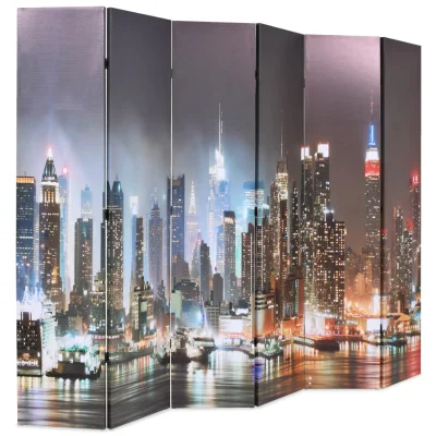 Zložljiv Paravan - Sobne pregrade 228x170 cm New York ponoči