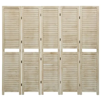 Paravan - Sobne pregrade 5-delni 175x165 cm trden les pavlovnije