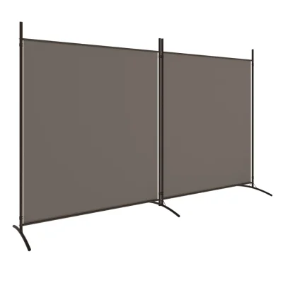 Paravan - Sobne pregrade 2-delni antracit 348x180 cm blago