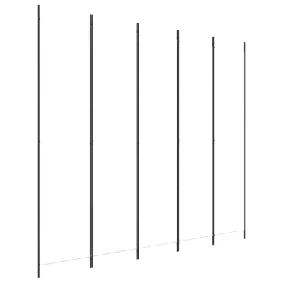 Paravan - Sobne pregrade 5-delni 250x220 cm črno blago