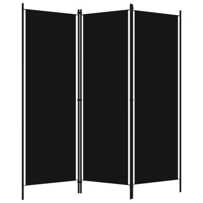 Paravan - Sobne pregrade 3-delni črn 150x180 cm