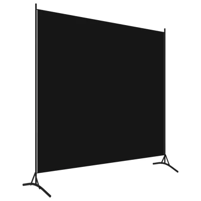 Paravan - Sobne pregrade črn 175x180 cm tkanina
