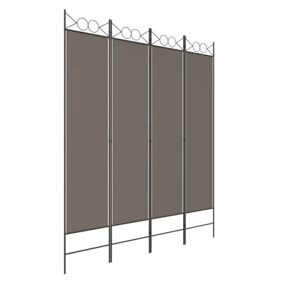 Paravan - Sobne pregrade 4-delni antracitna 160x200 cm blago