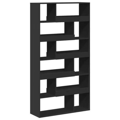 Paravan - Pregrada - Sobne pregrade za prostor črna 100x33x187,5 cm inženirski les