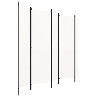 Paravan - Sobne pregrade 5-delni bel 250x180 cm