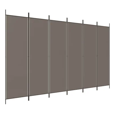 Paravan - Sobne pregrade 6-delni antracit 300x220 cm blago
