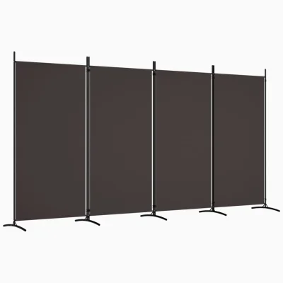 Paravan - Sobne pregrade 4-delni 346x180 cm rjavo blago