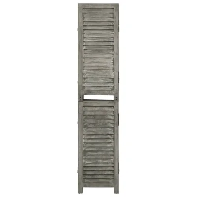 Paravan - Sobne pregrade 5-delni siv 179x166 cm trden les