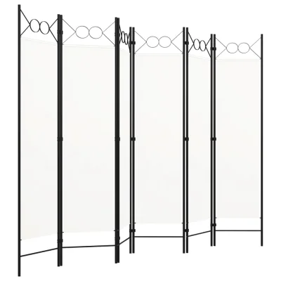 Paravan - Sobne pregrade 6-delni bel 240x180 cm