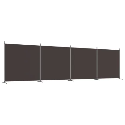 Paravan - Sobne pregrade 4-delni 698x180 cm rjavo blago