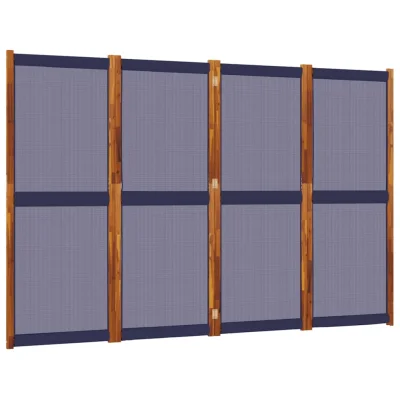 Paravan - Sobne pregrade 4-delni temno moder 280x180 cm