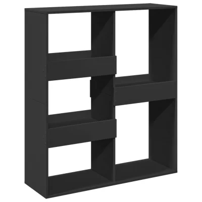Paravan - Pregrada - Sobne pregrade za prostor črna 100x33x115 cm inženirski les