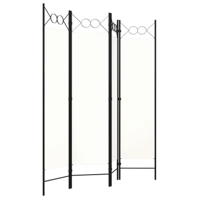 Paravan - Sobne pregrade 4-delni bel 160x180 cm