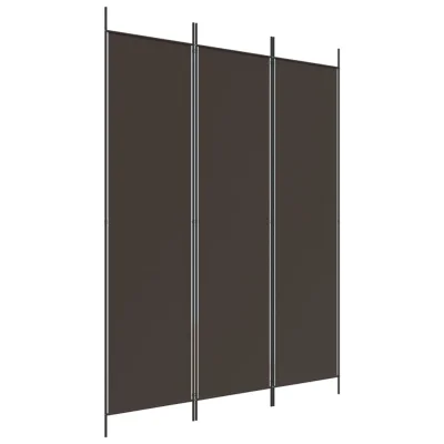 Paravan - Sobne pregrade 3-delni rjav 150x200 cm blago