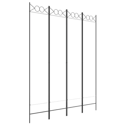Paravan - Sobne pregrade 4-delni bel 160x200 cm blago