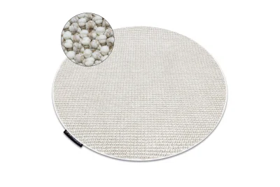 Preproga CASABLANCA LOOP ratas bela / bež, petlja, mehka cercle 150 cm