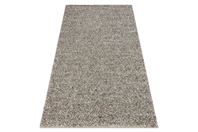 Volnena preproga TAHAR 99005 antracit - ROČNO TKANA petlja, Melanž 90x150 cm